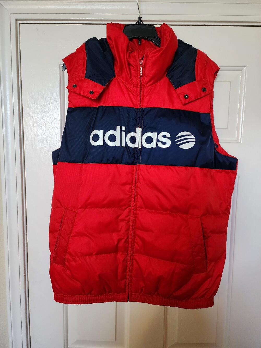 adidas Red & Navy Puffer Vest